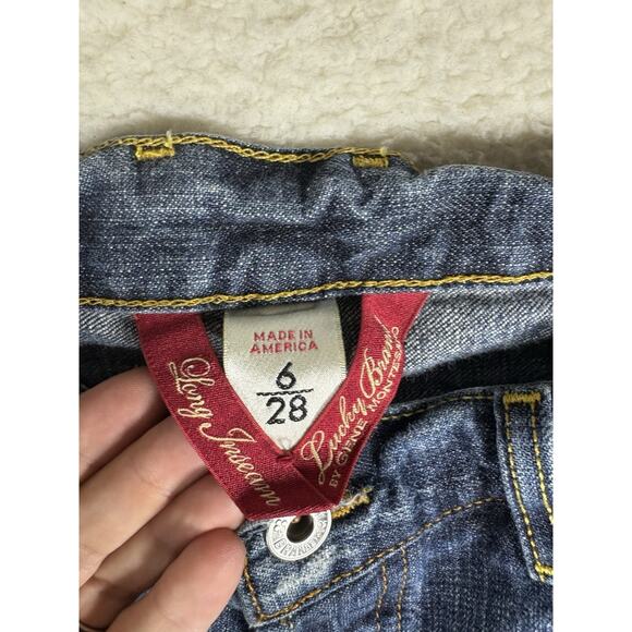 Lucky Brand Jeans Womens 8/28 28x33 Blue Easy Rider Dungarees Made in USA Denim - Picture 3 of 15